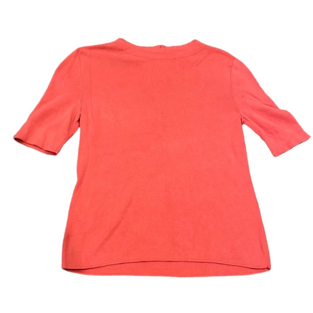 Talbots Short Sleeve Sweater Coral Cotton Modal Lightweight Size Medium